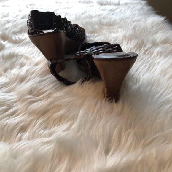 Michael Kors Brown Leather sling backs Sz 9 - Picture 3 of 7